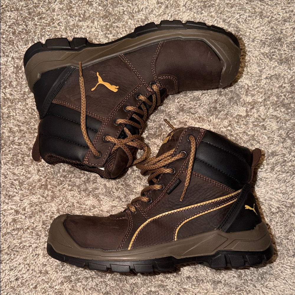 Puma Men's Dark Brown and Black CTX TOE Work Boot